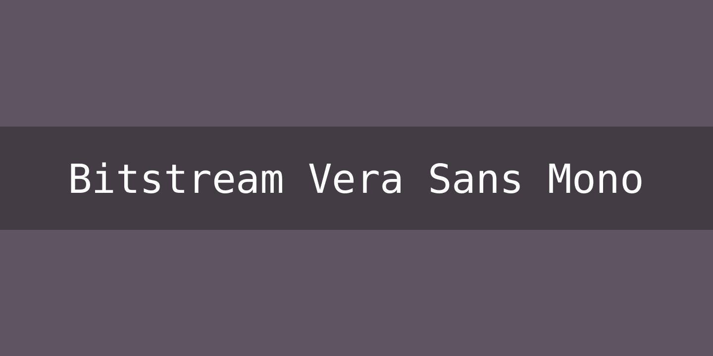 Przykład czcionki Bitstream Vera Sans Mono